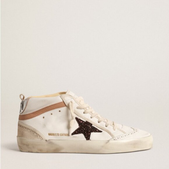 Mid Star LTD in nappa with glitter star and nude leather flash Limited Edition - Picture 1 of 4